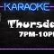KARAOKE IS TONIGHT